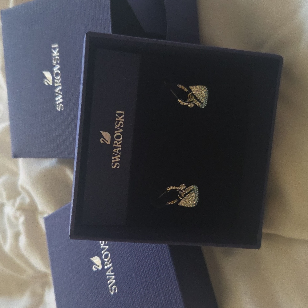 Swarovski Swan Earrings